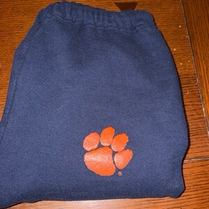 Vintage Russell Authentic Clemson Tigers Sweatpants Mean Size Small Blue Orange